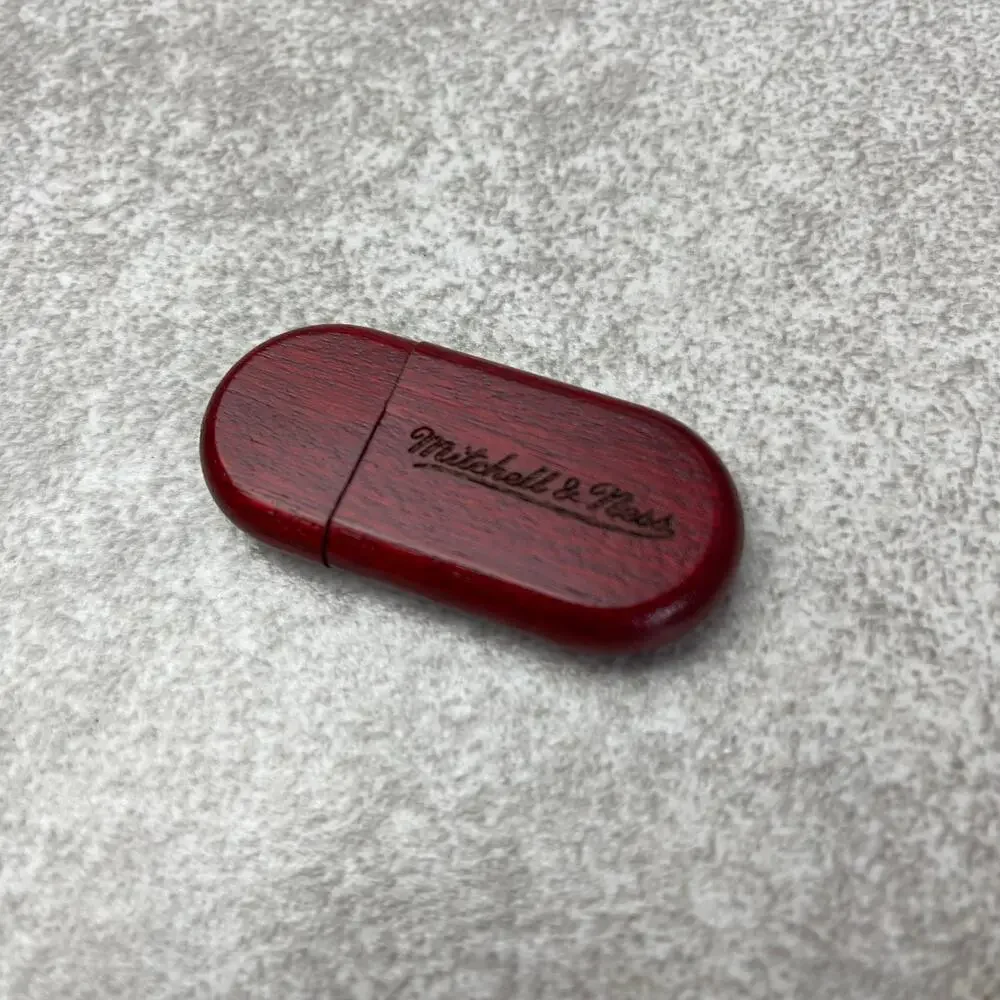Mitchell & Ness — Engraved Wood USB Stick Flash Drive — Philadelphia Exclusive